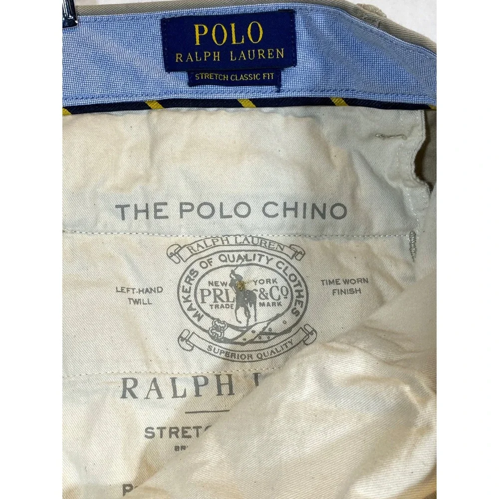 Tan Polo Ralph Lauren Chino Shorts Stretch Classic Fit 32 Mens
